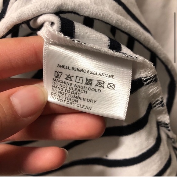 Off Shoulder Striped Rin Top - Picture 2 of 4